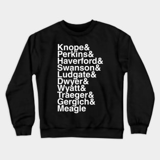 Parks and Rec helvetica list Crewneck Sweatshirt